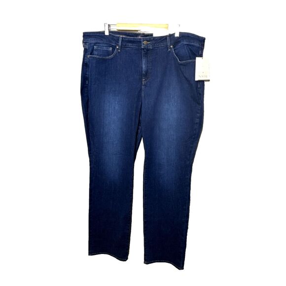 NYDJ Marilyn Straight Leg Jeans 22W Blue Cooper Lift Tuck NWT WDNM2013 New - Picture 1 of 16